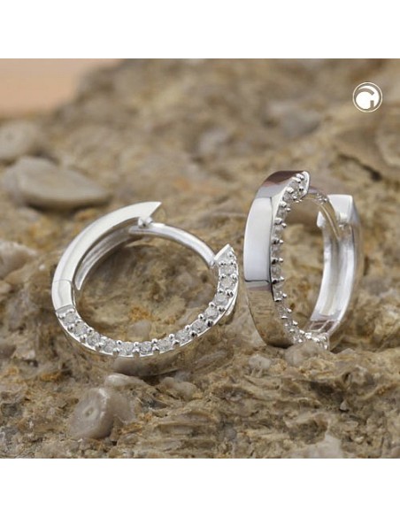 Hoop Örhänge Zirconias Silver 925