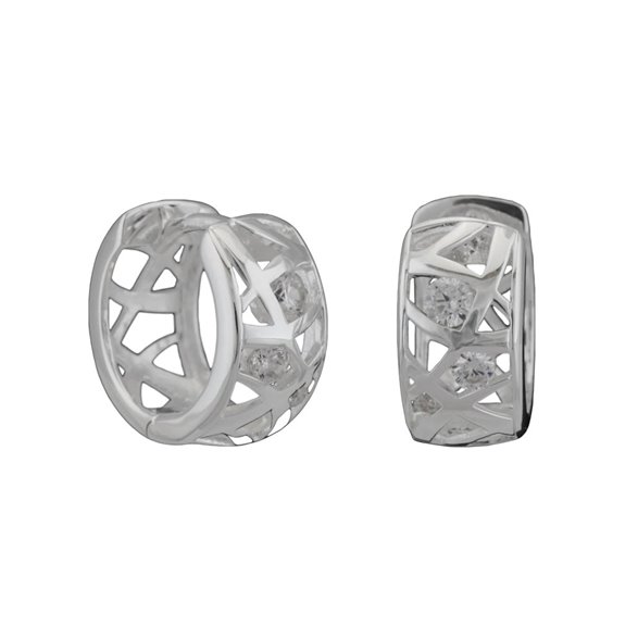 Hoop Örhänge Zirconias Silver 925