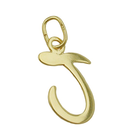 pendant letter t 8k gold