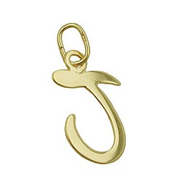 pendant letter t 8k gold