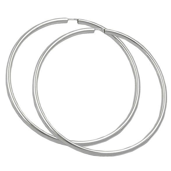 Hoop Örhängen 70mm Silver 925