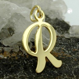 pendant letter r 8k gold