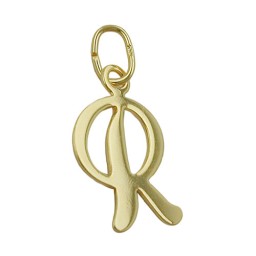 pendant letter r 8k gold