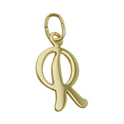 pendant letter r 8k gold