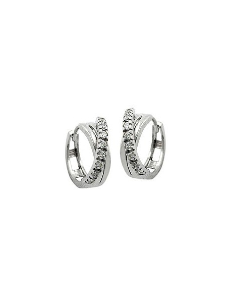 Hoop Örhängen Cubic Zirconia Silver 925