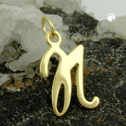 pendant letter n 8k gold