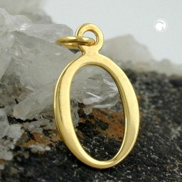 pendant letter o 8k gold