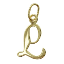 pendant letter l 8k gold