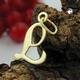 pendant letter l 8k gold