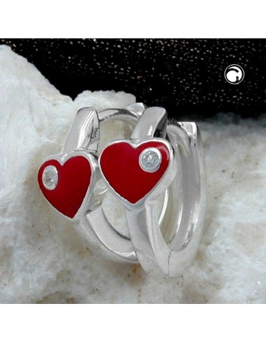 Hoop Örhängen Heart 6mm Silver 925