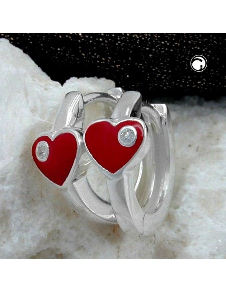 Hoop Örhängen Heart 6mm Silver 925