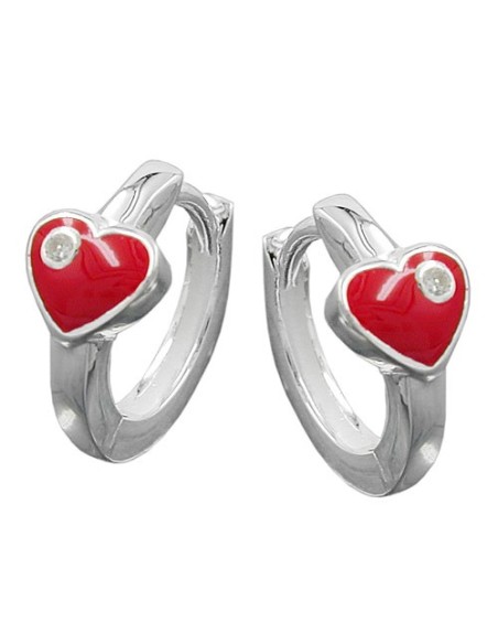 Hoop Örhängen Heart 6mm Silver 925