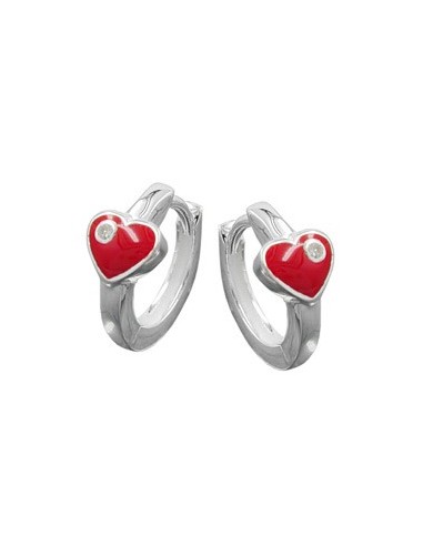 Hoop Örhängen Heart 6mm Silver 925