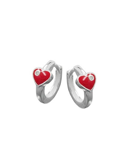 Hoop Örhängen Heart 6mm Silver 925