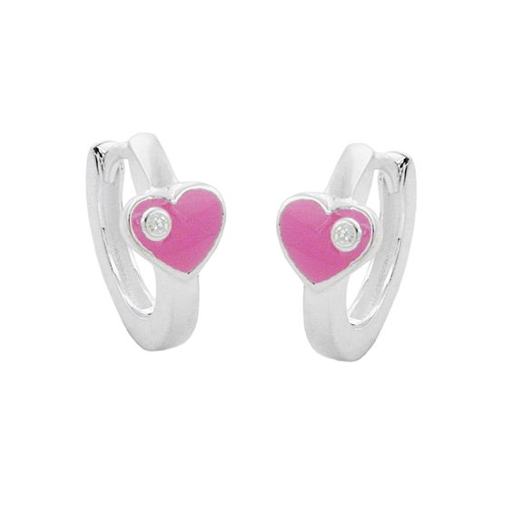 Hoop Örhängen Heart 6mm Silver 925