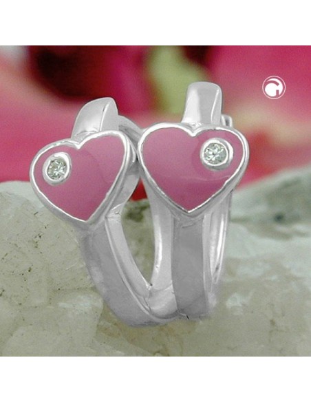 Hoop Örhängen Heart 6mm Silver 925