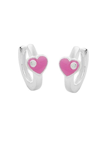 Hoop Örhängen Heart 6mm Silver 925