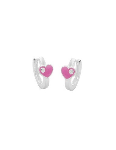Hoop Örhängen Heart 6mm Silver 925