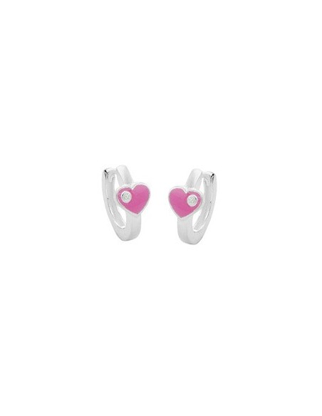 Hoop Örhängen Heart 6mm Silver 925