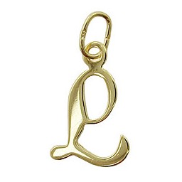 pendant letter l 8k gold