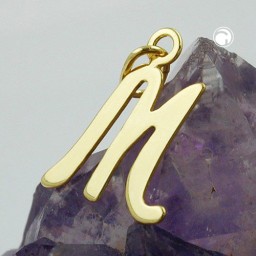 pendant letter m 8k gold