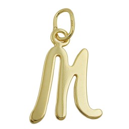 pendant letter m 8k gold