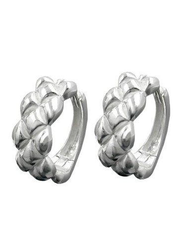 Hoop Örhängen Matt/Polished Silver 925