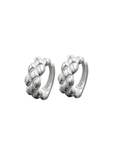 Hoop Örhängen Matt/Polished Silver 925