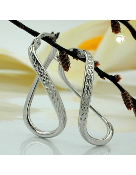 Hoop Örhängen Oval & Twisted Silver 925