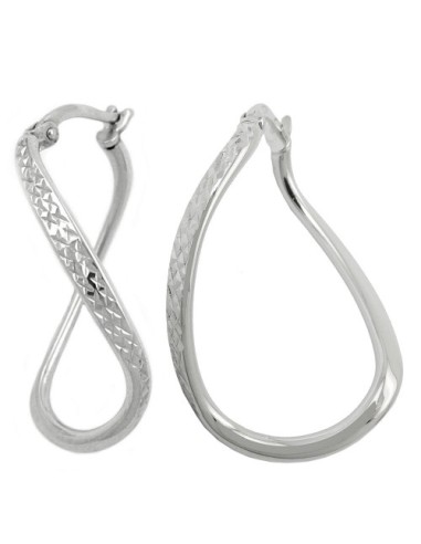 Hoop Örhängen Oval & Twisted Silver 925