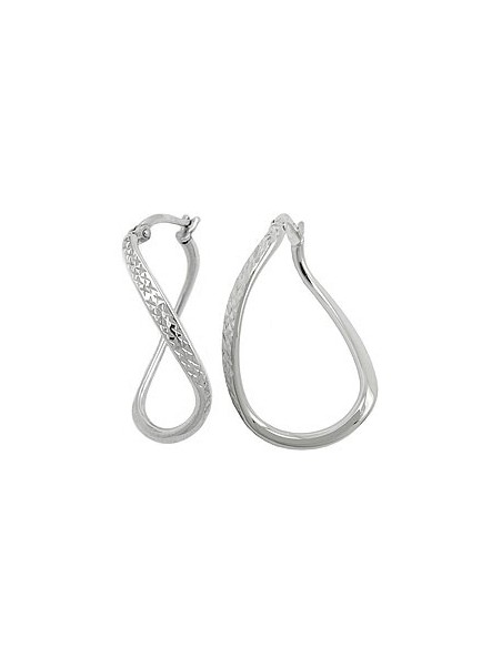 Hoop Örhängen Oval & Twisted Silver 925