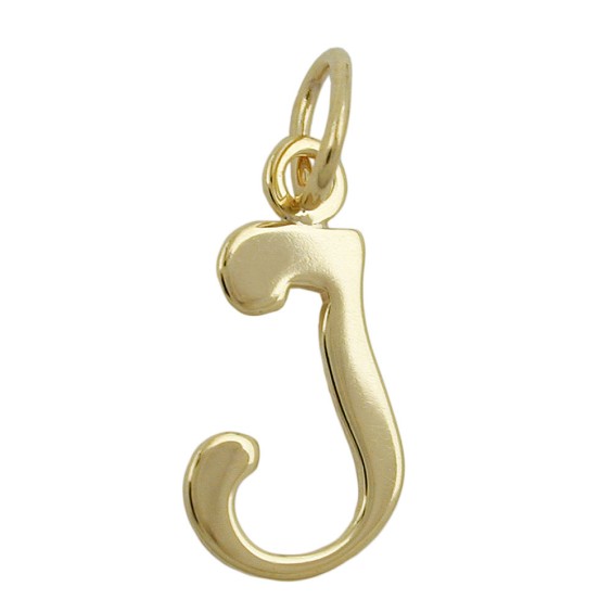 pendant letter i 8k gold