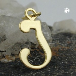 pendant letter i 8k gold