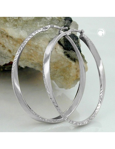 Hoop Örhängen Oval Shape Silver 925