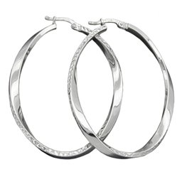 Hoop Örhängen Oval Shape Silver 925