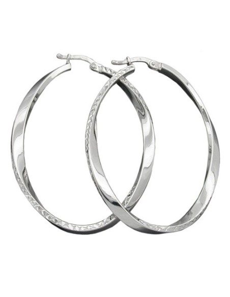 Hoop Örhängen Oval Shape Silver 925