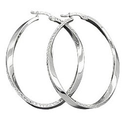 Hoop Örhängen Oval Shape Silver 925
