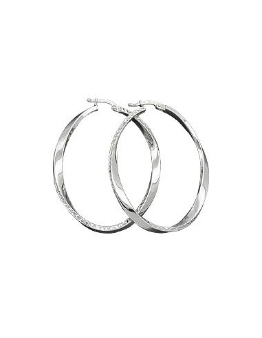 Hoop Örhängen Oval Shape Silver 925