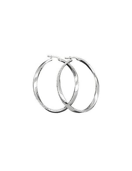 Hoop Örhängen Oval Shape Silver 925