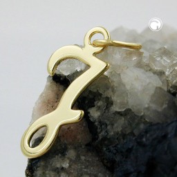 pendant letter j 8k gold