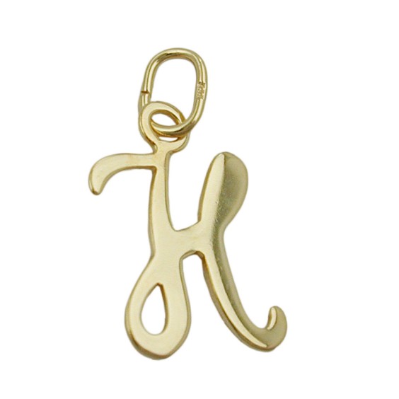 pendant letter h 8k gold