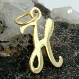 pendant letter h 8k gold