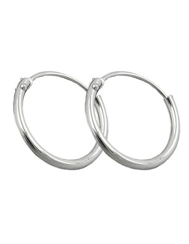 Hoop Örhängen Plain & Thin Silver 925