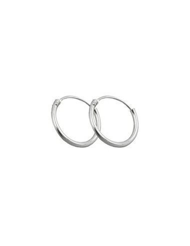 Hoop Örhängen Plain & Thin Silver 925