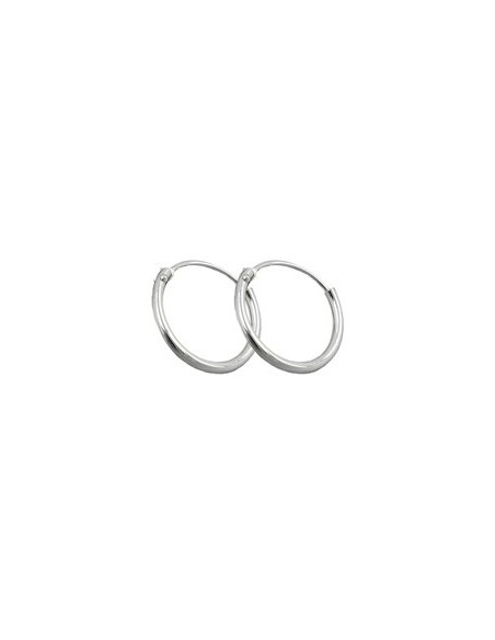 Hoop Örhängen Plain & Thin Silver 925