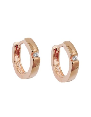Hoop Örhängen Red-Goldplated Silver 925