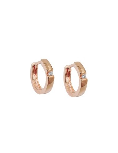 Hoop Örhängen Red-Goldplated Silver 925