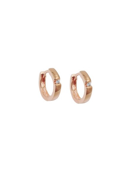 Hoop Örhängen Red-Goldplated Silver 925
