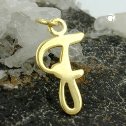 pendant letter f 8k gold