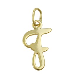 pendant letter f 8k gold